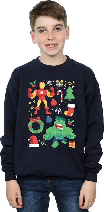 Immagine prodotto Iron Man And Hulk Christmas Day Felpa Ragazzi (140, 146)