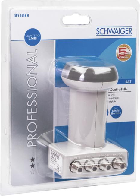 Produktbild Schwaiger SPS6518 - Satellitenantennen-Umwandler (Quad LNB)