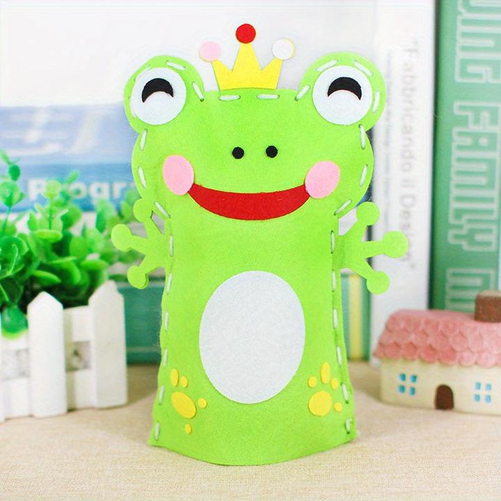 Image du produit Activity Board Animaux non tissés fabriqués à la main, marionnettes à main pour enfants, jouets à main pour l'art