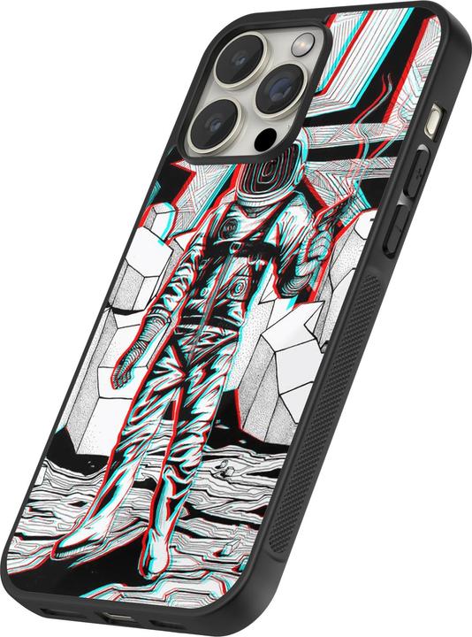 Actual product image PhoneLook Cover Silicone Black Anaglyph Astronaut (Apple iPhone 12 Pro Max)