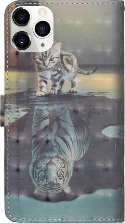 Produktbild Cover-Discount iPhone 12 / 12 Pro - Etui Glitzer Effekt Katze (Apple iPhone 12 Pro, Apple iPhone 12)