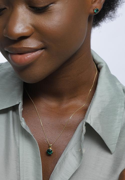 Image du produit Elli Set de bijoux en cristal Solitaire Chaîne Boucles d'oreilles Argent 925 (Argent sterling 925)