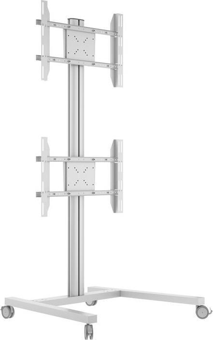 Immagine prodotto Multibrackets Supporto TV verticale doppio, - 55", metallo, argento (55", 60 kg)
