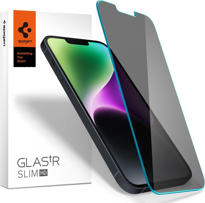 Produktbild Spigen Tempered Glass Glas.Tr Slim Iphone 13 Pro Max / 14 Plus Privacy (1 Stück, Apple iPhone 13 Pro Max)