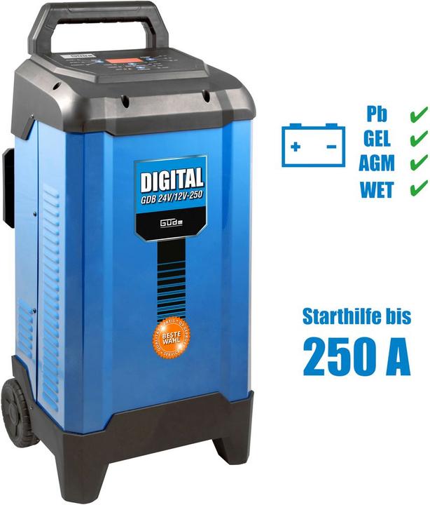 Immagine prodotto Güde Caricabatterie digitale GDB 24V/12V-250 (24V, 16 A)