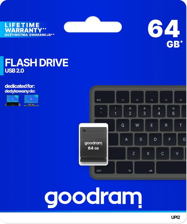 Image du produit Goodram Lecteur flash USB UPI2 64 Go Type-A 2.0 Noir (64 Go, USB 2.0)