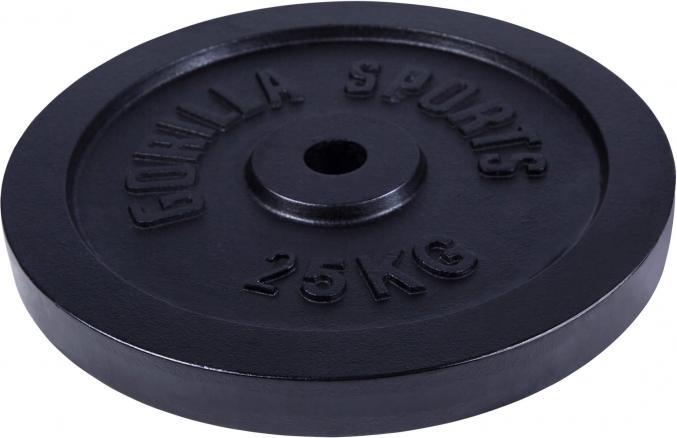 Image du produit Gorilla Sports Plaque de poids en fonte noire 1,25-15 KG (1 x 25 kg)
