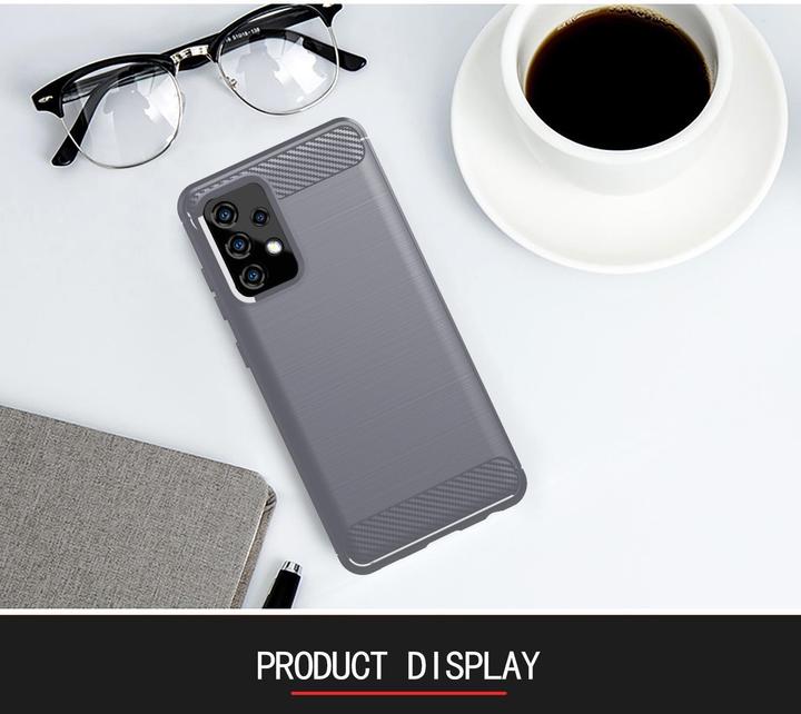 Actual product image Cadorabo TPU Ultra Slim carbon stainless steel Combi Cover (Samsung Galaxy A72 5G)