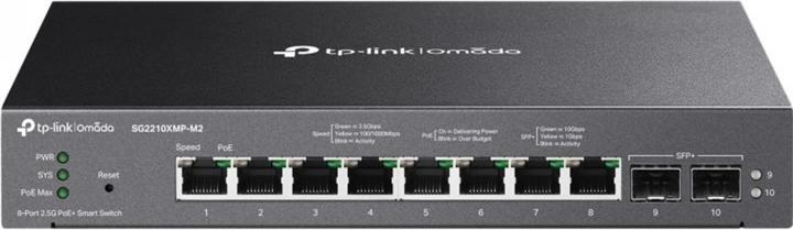 TP-Link OMADA 8-POORTS 2,5GBASE-T EN 2-POORTS 10GE SFP SMART SWITCH W (10 Havens)