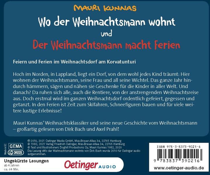 Actual product image Where Santa Claus lives and Santa Claus goes on vacation (Mauri Kunnas, German)