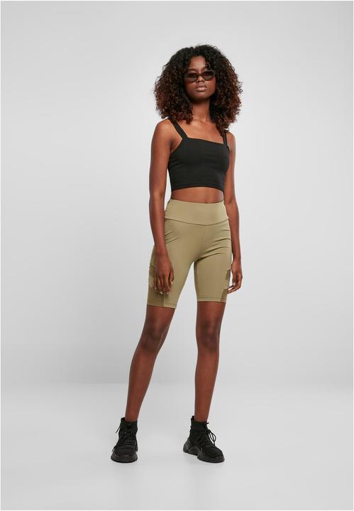 Immagine prodotto Urban Classics Pantaloncini da ciclismo a vita alta in rete da donna - 12486 (L)
