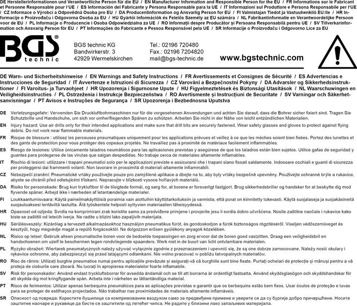 Image du produit BGS Perceuse d'angle pneumatique (Air comprimé)