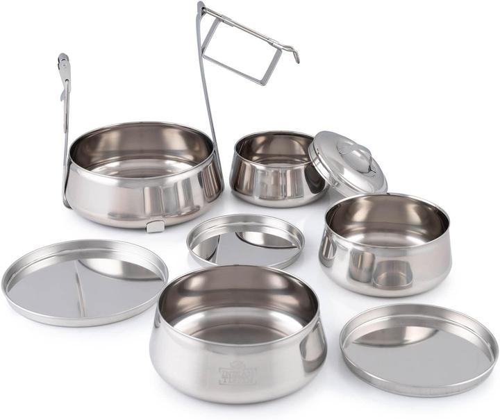 Actual product image Indian-Tiffin 4-stufige Pyramide Indische Tiffin Box