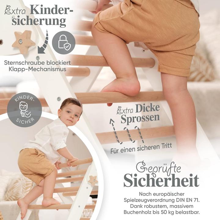 Produktbild Kids Woody Star Kletterdreieck mit Rutsche