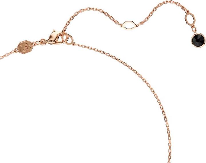 Immagine prodotto Swarovski Collana Iconic Swan Cigno Piccolo Nero Oro Rosa (Metallo Swarovski, 38 - 43 cm)