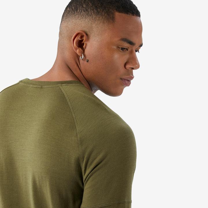 Image du produit Forclaz T-shirt manches longues en laine mérinos homme, Merino Resist vert (XL)