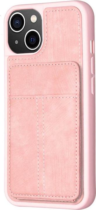 Actual product image Cover-Discount iPhone 15 Plus - Kickstand Case with card slots pink (Apple iPhone 15 Plus)