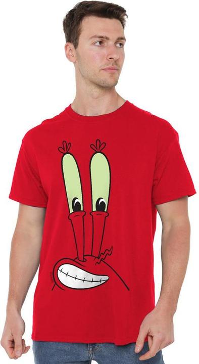 Actual product image Spongebob Squarepants Mens Smile Mr Krabs Face T-Shirt (S)