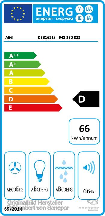 Energie-Label AEG DEB1621S (Unterbauhaube)