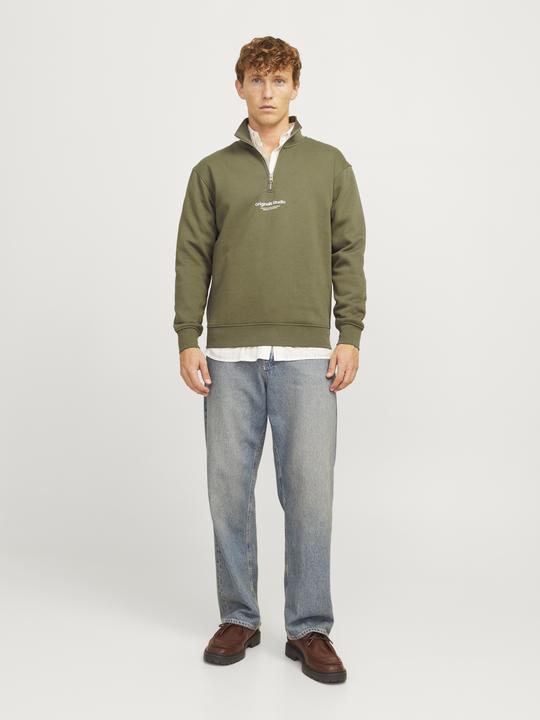 Produktbild Jack & Jones Text Sweatshirt mit halbem Reissverschluss Sweatshirt mit halbem Reissverschluss (XXL)