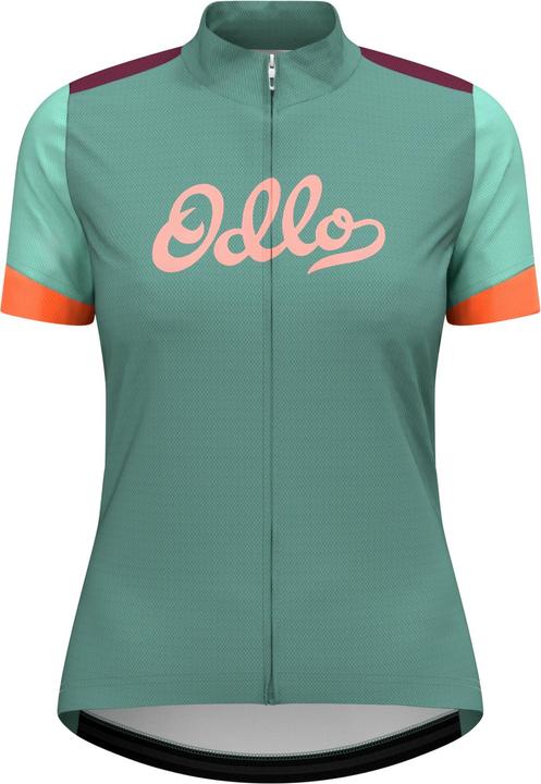 Odlo T-shirt s/u collar s/s full zip ESSENTIAL PRINT