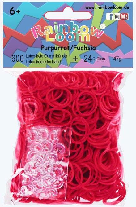 Produktbild Rainbow Loom Gummibänder Purpur (24 Stk.)
