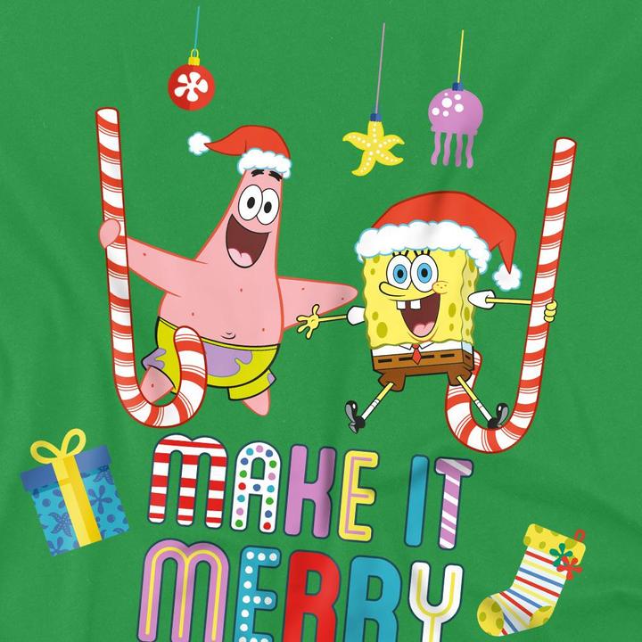 Produktbild Spongebob Squarepants Make It Merry TShirt weihnachtliches Design (4XL)
