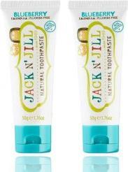 Actual product image Jack N' Jill Kids Natural Toothpaste Helps Soothe Gums and Fight Tooth Decay Blueberry Flavour 2 x 50g Mint