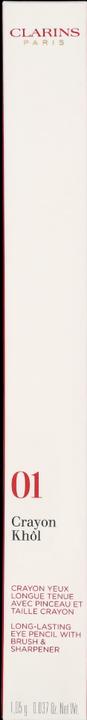 Actual product image Clarins Crayon Khol Long-Brush & Sharpener (01 Carbon Black)