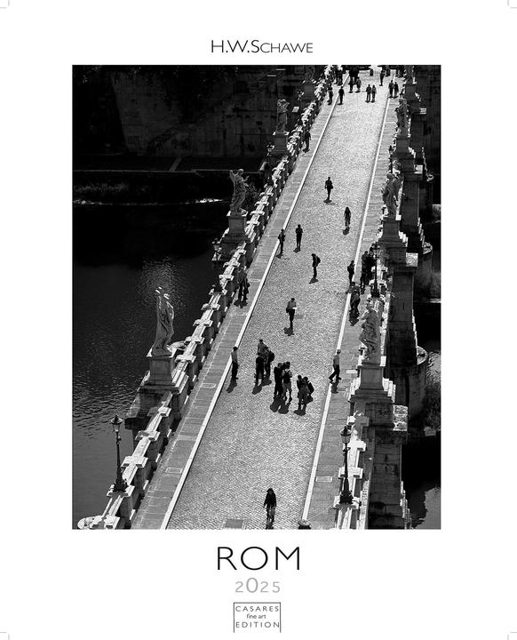 Produktbild Rom schwarz-weiss 2025 L 59x42cm (Kein Einband, Deutsch)