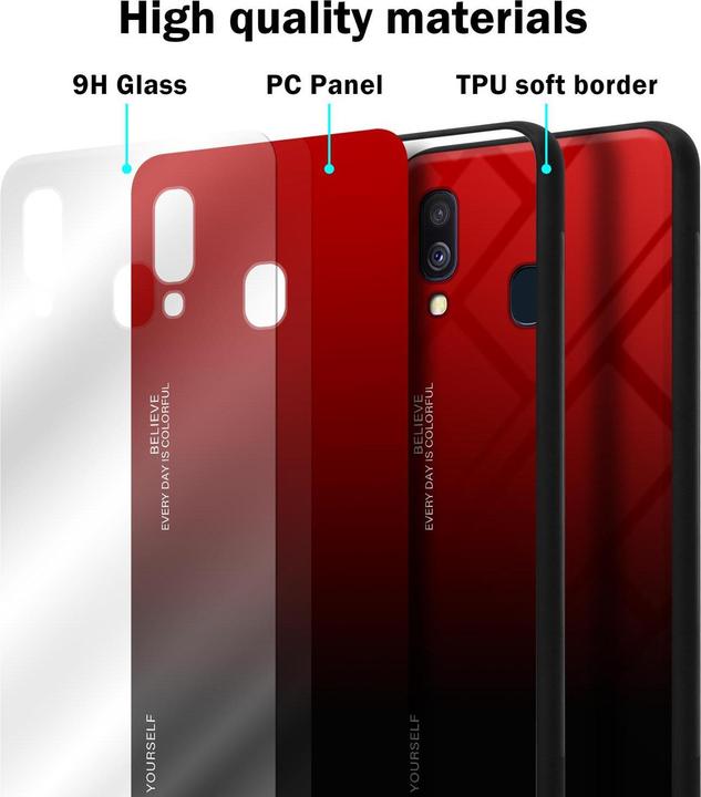 Productafbeelding Cadorabo TPU 2 kleuren glasdekking (Samsung Galaxy A40)