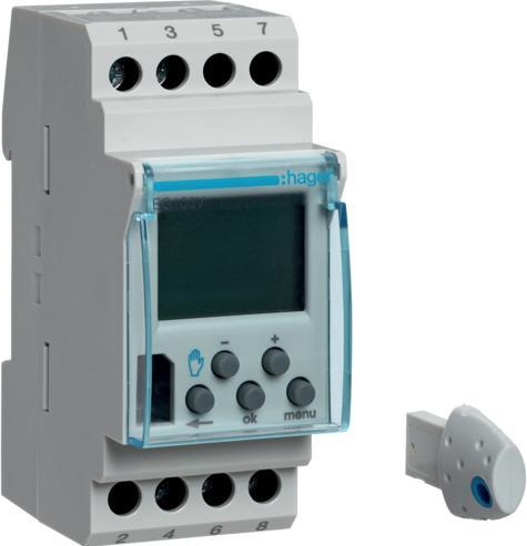 Immagine prodotto Hager Interruttore orario settimanale 1 contatto di scambio EG103V 16A 2PLE 12/24V digitale
