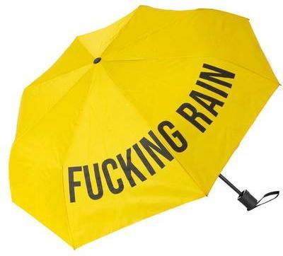 Produktbild Fisura Regenschirm "Fucking rain" gelb