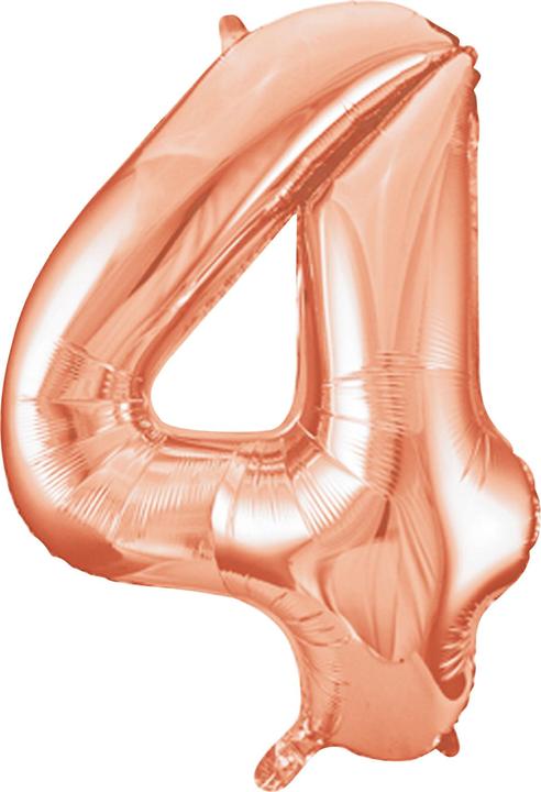 Produktbild Unique Party 86cm Rosen Gold Nummer Folien Ballon