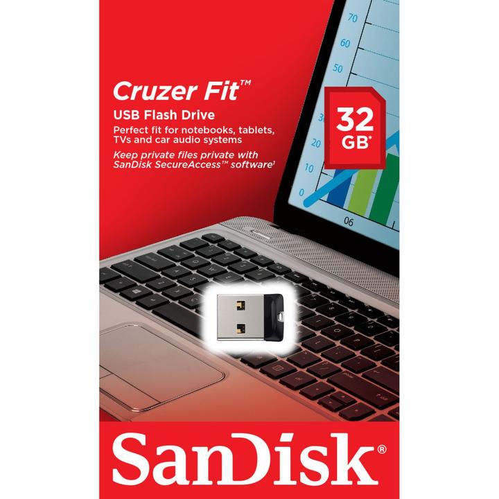 Produktbild SanDisk Cruzer Fit (32 GB, USB-A, USB 2.0)