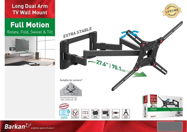 Image du produit Barkan WH 464L (Mur, 90", 60 kg)