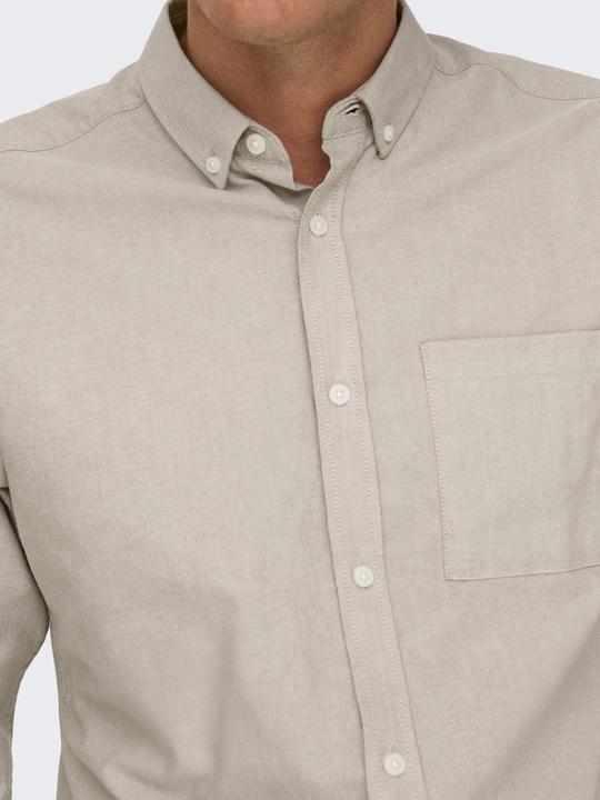 Image du produit Only & Sons Slim Fit Button-Down Col Chemise Oxford (L)