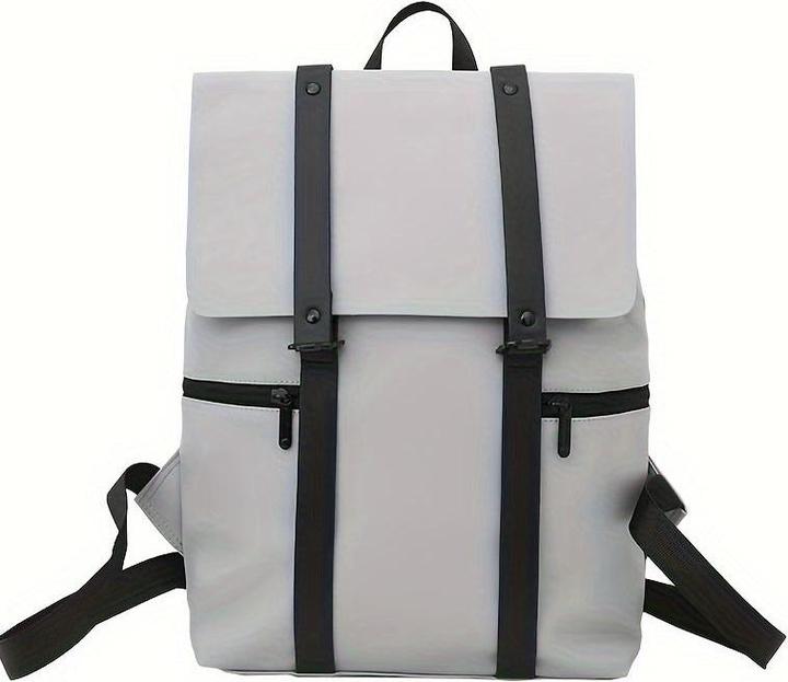 Only-Bags.Store PU-Leder-Rucksack, wasserdichte Schultasche, einfarbiger Rucksack für Männer und Frauen
