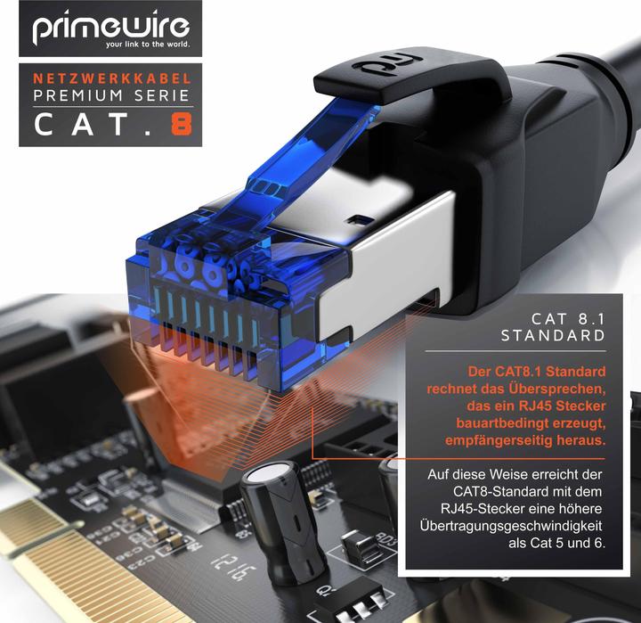 Produktbild Primewire Netzwerkkabel (S/FTP, CAT8.1, 10 m)