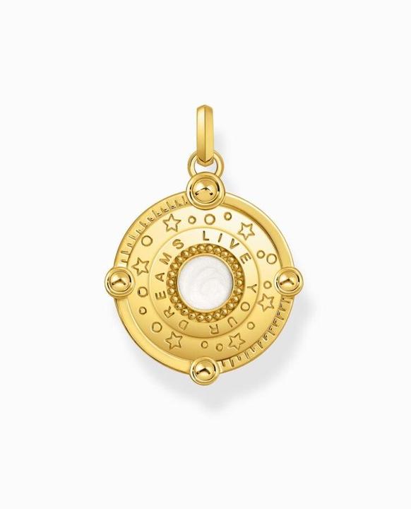 Produktbild Thomas Sabo Kettenanhänger mit Halbmond und bunten Steinen vergoldet (925er Silber, Emaille)