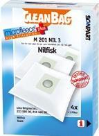 Cleanbag M201NIL3 stofzuigerzakken voor Nilfisk 22359500 81846000 (4 x)