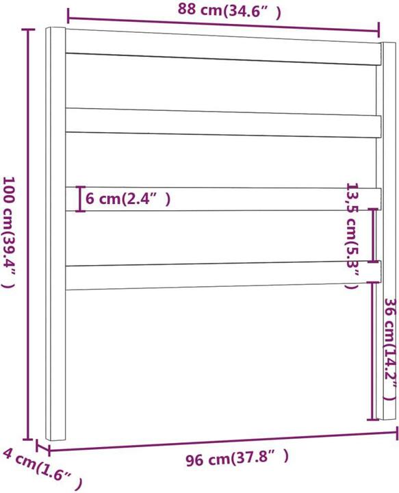 Actual product image VidaXL Batsheva (96 x 4 x 100 cm)