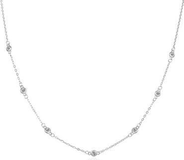 Actual product image Agato Charming silver necklace with zircons AGS1544/47
