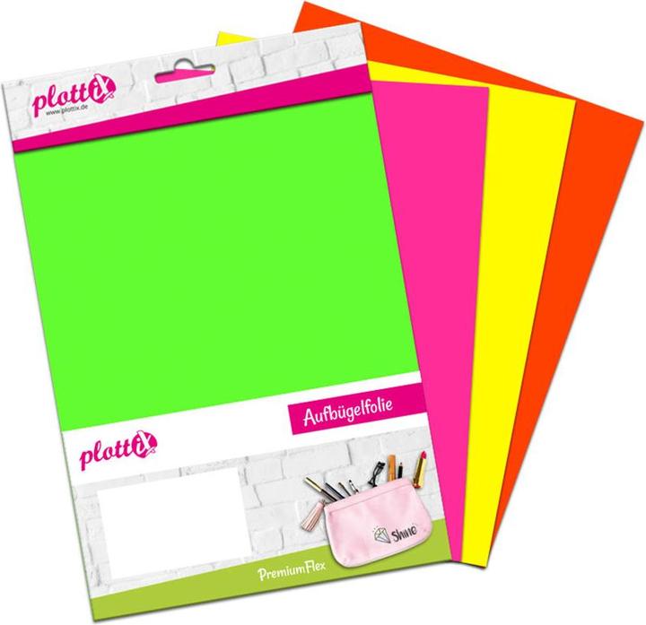 PlottiX PremiumFlex Neon Bundle 20cm x 30cm (4 films)