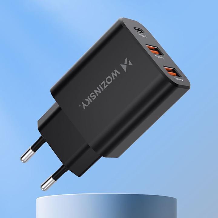 Image du produit Wozinsky Åadowarka sieciowa CWCUCB 30W USB-C / 2 x USB-A - czarny (30 W)