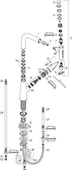 Immagine prodotto hansgrohe Miscelatore monocomando HG per lavello 220 TALIS S DN 15, con doccetta estraibile look acciaio inox