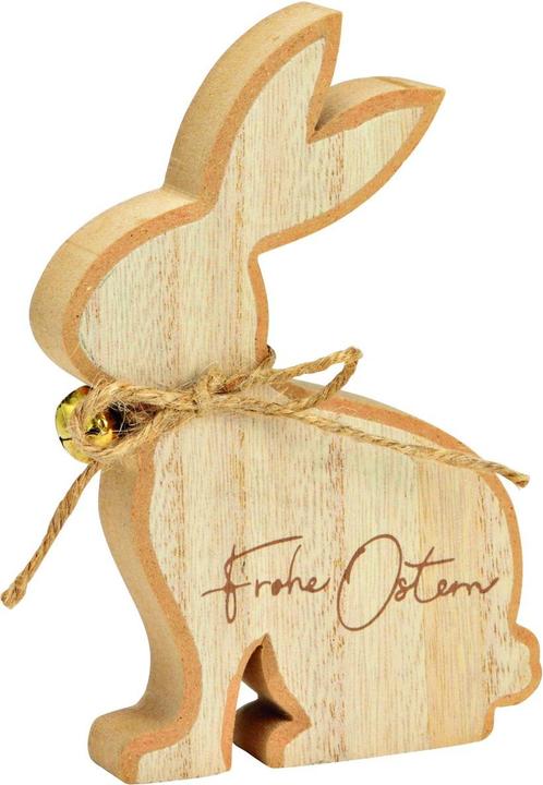 Image du produit G. Wurm Présentoir Lapin, Joyeuses Pâques, en bois naturel (L/H/P) 9x15x2cm (16 x)