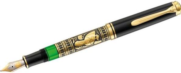 Image du produit Pelikan Stylo plume M900 Toledo B Etui (Noir, Vert, Or, 1 x)