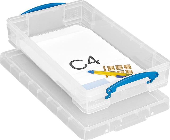 Immagine prodotto Really Useful Box Scatola Scatole davvero utili Scatole, plastica, trasparente, con coperchio (46,5 x 27 x 8,5 cm, 6 l)