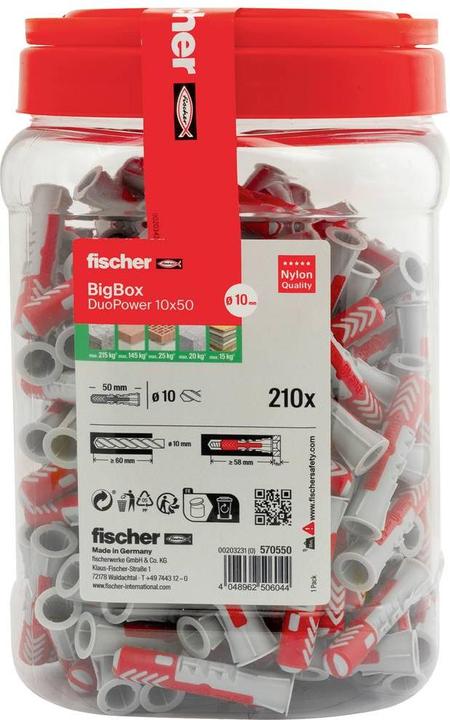 Immagine prodotto Fischer DuoPower 10x50 BigBox (210) (210 pz.)